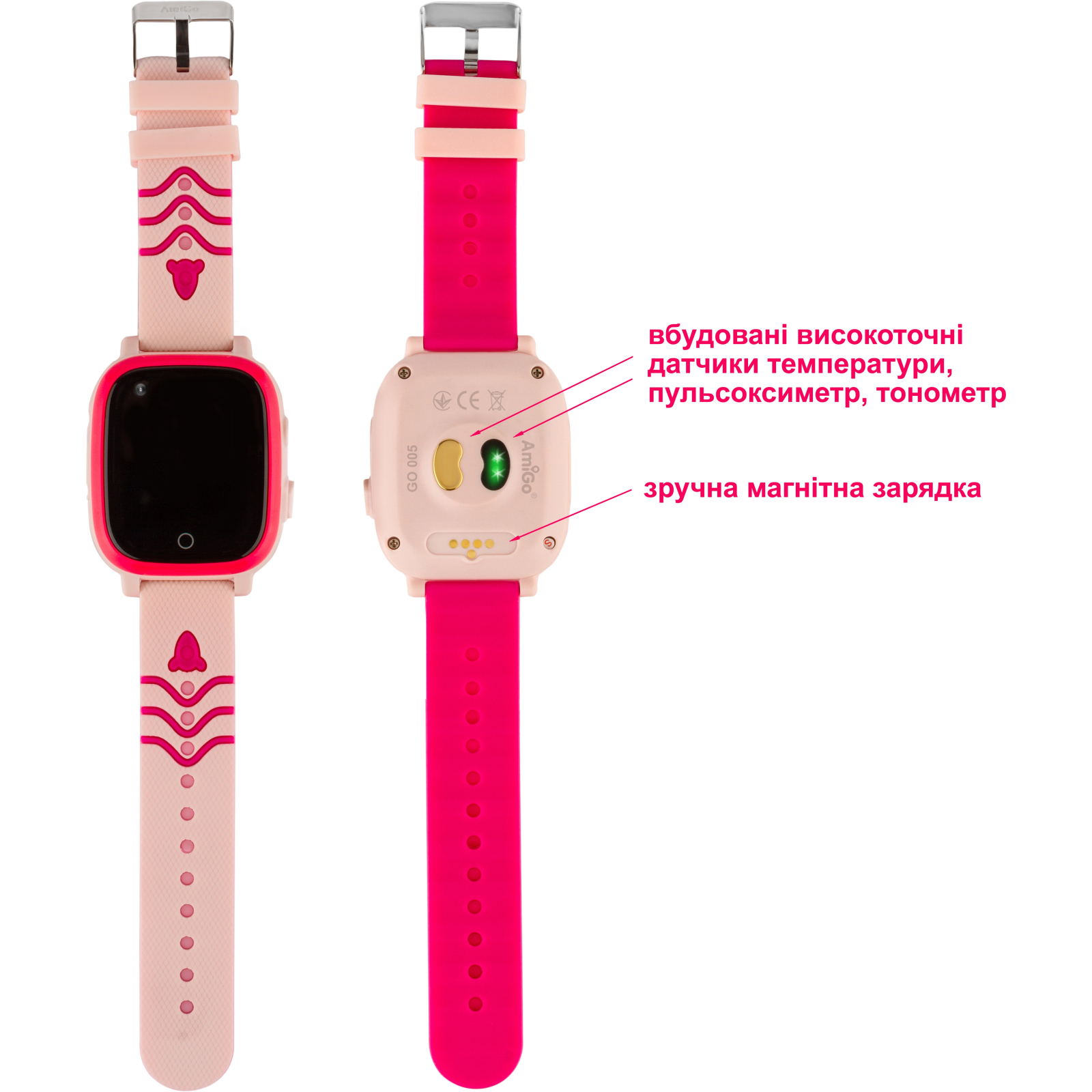 Смарт-часы Amigo GO005 4G WIFI Kids waterproof Thermometer Purple (747019) изображение 6