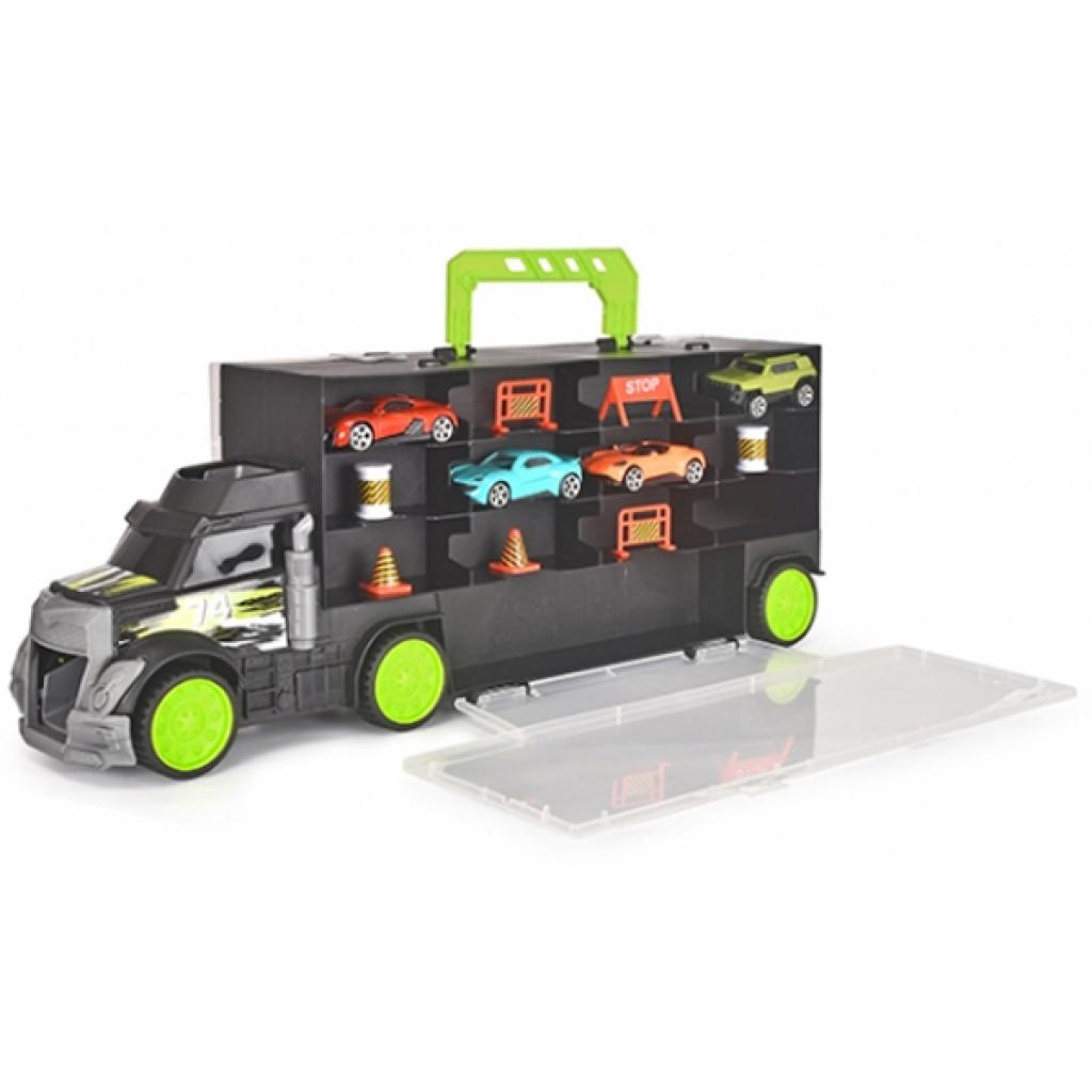 Игровой набор Dickie Toys Трейлер перевозчик авто 4 машинки с аксессуарами 43 см (3747007)