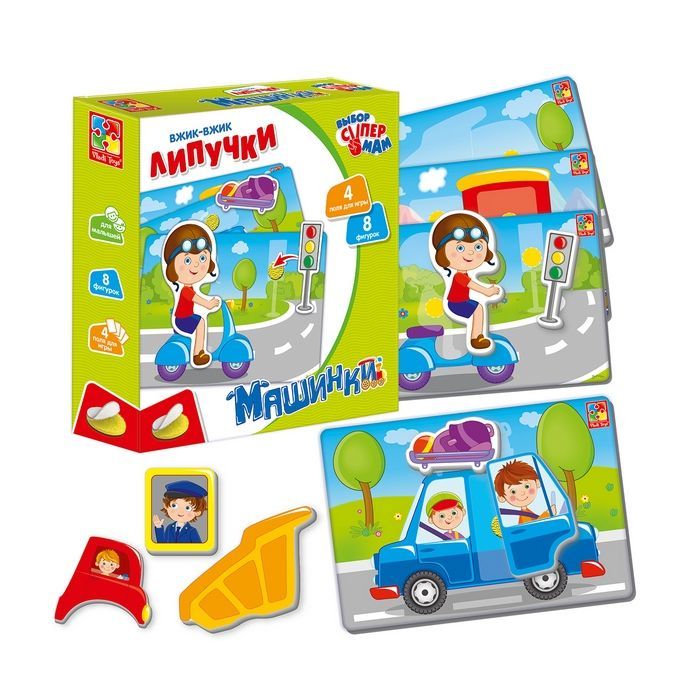 Развивающая игрушка Vladi Toys Вжик-вжик Липучки Машинки рус (VT1302-21) изображение 2