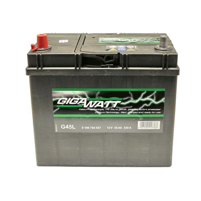 Аккумулятор автомобильный GigaWatt 45А (0185754557)
