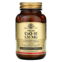 Фото - Вітаміни й мінерали SOLGAR Вітамін  Коензим Q10 Вегетаріанський 120 мг, Vegetarian CoQ-10, 60 в 