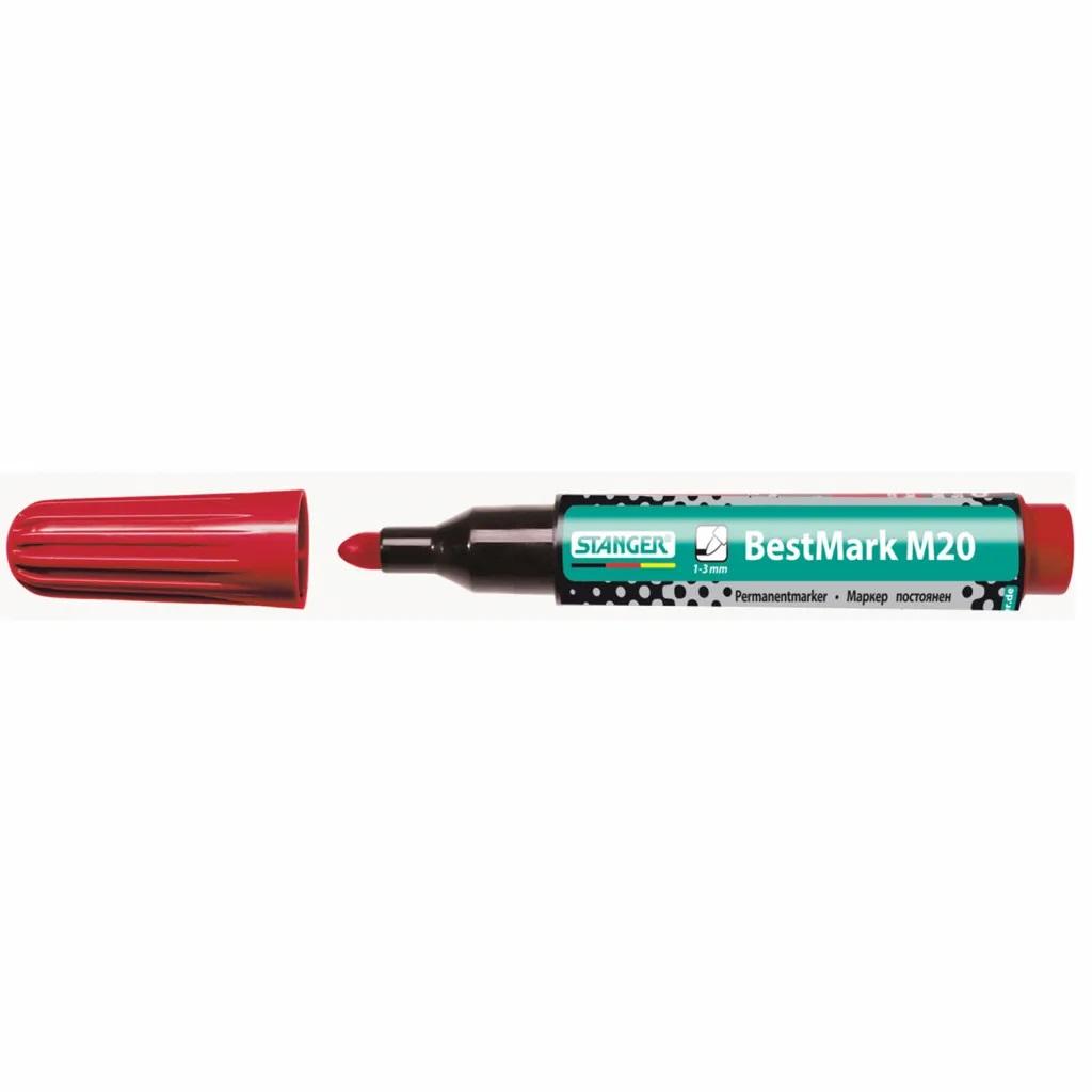 Маркер Stanger Permanent водостойкий укороченный красный 1-3 мм (710193)