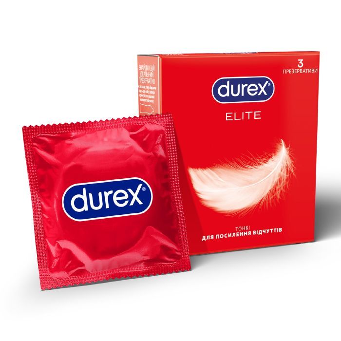 Презервативы Durex Elite с силиконовой смазкой (тонкие) 12 шт. (5010232954229)