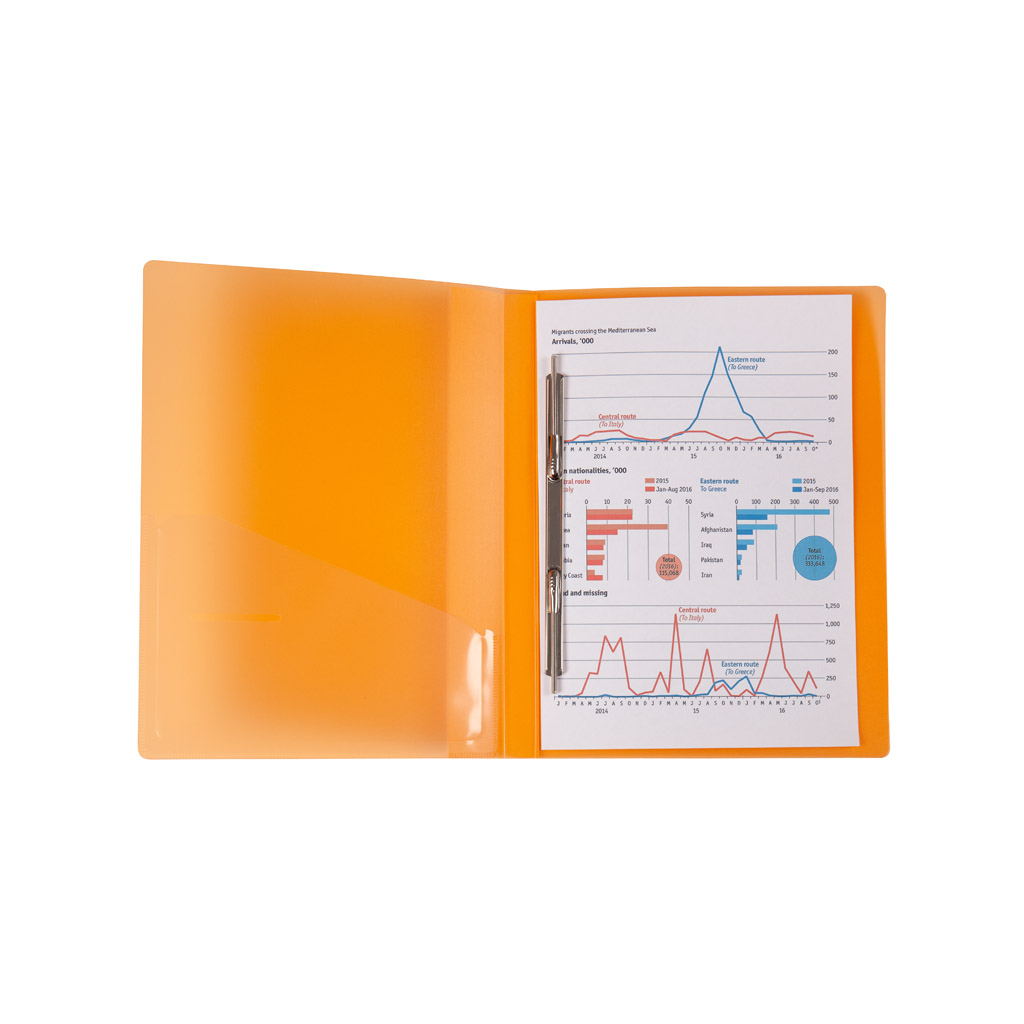 Папка-скоросшиватель Axent A4 700 мкм Прозрачная оранжевая (1304-25-A) изображение 2