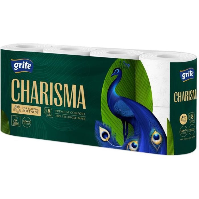 Туалетная бумага Grite Charisma 4 слоя 8 рулонов (4770023348828/4770023000344)