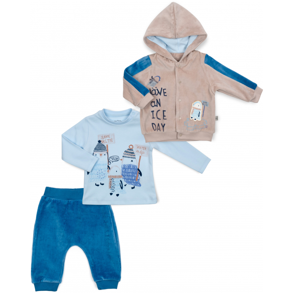 Набір дитячого одягу Tongs велюровий (4024-74B-blue)