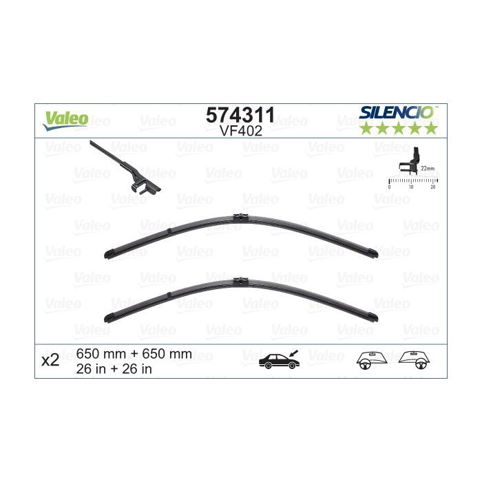 Щетка стеклоочистителя Valeo 574311