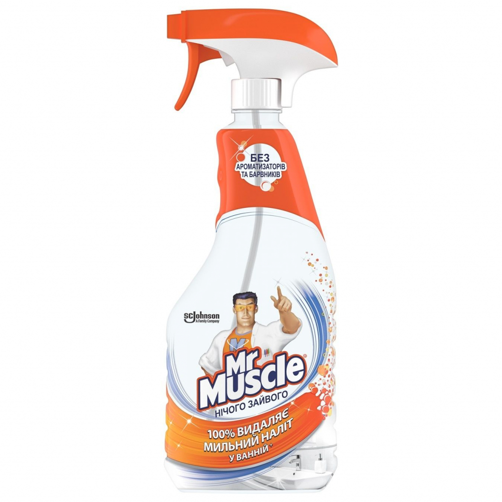 Спрей для чистки ванн Mr Muscle Ничего лишнего 500 мл (5000204159509)