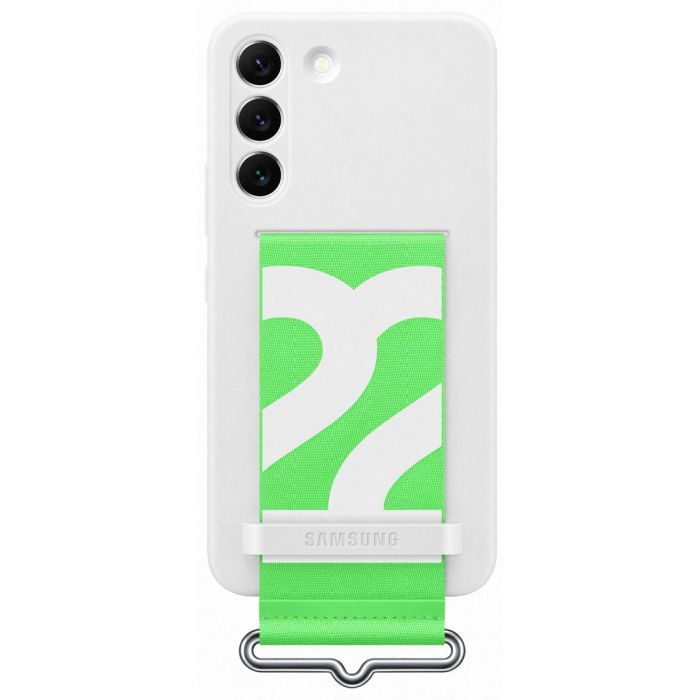 Чехол для мобильного телефона Samsung Silicone with Strap Cover Galaxy S22 White (EF-GS901TWEGRU)