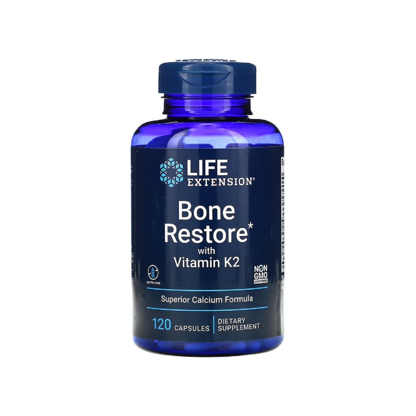 Вітамінно-мінеральний комплекс Life Extension Відновлення Кістей + К2, Bone Restore with Vitamin K2 120 Ка (LEX-17271)