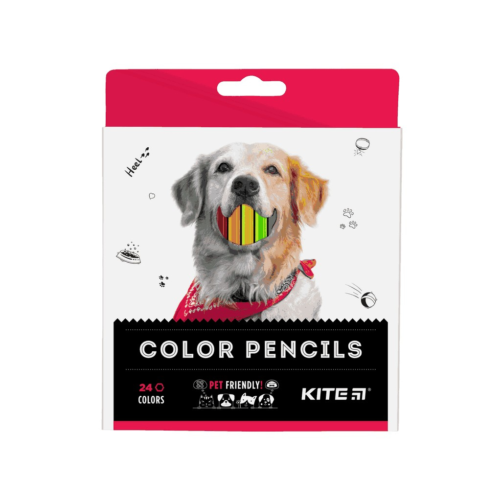 Олівці кольорові Kite Dogs 24 шт (K22-055-1)