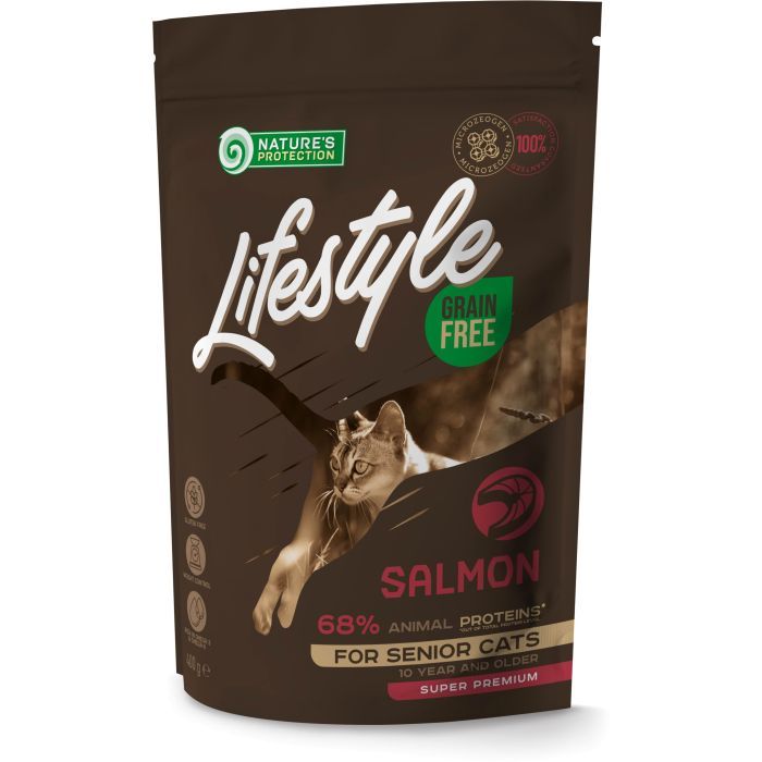 Сухой корм для кошек Nature's Protection Lifestyle Grain Free Salmon Senior Cat 400 г (NPLS45955)