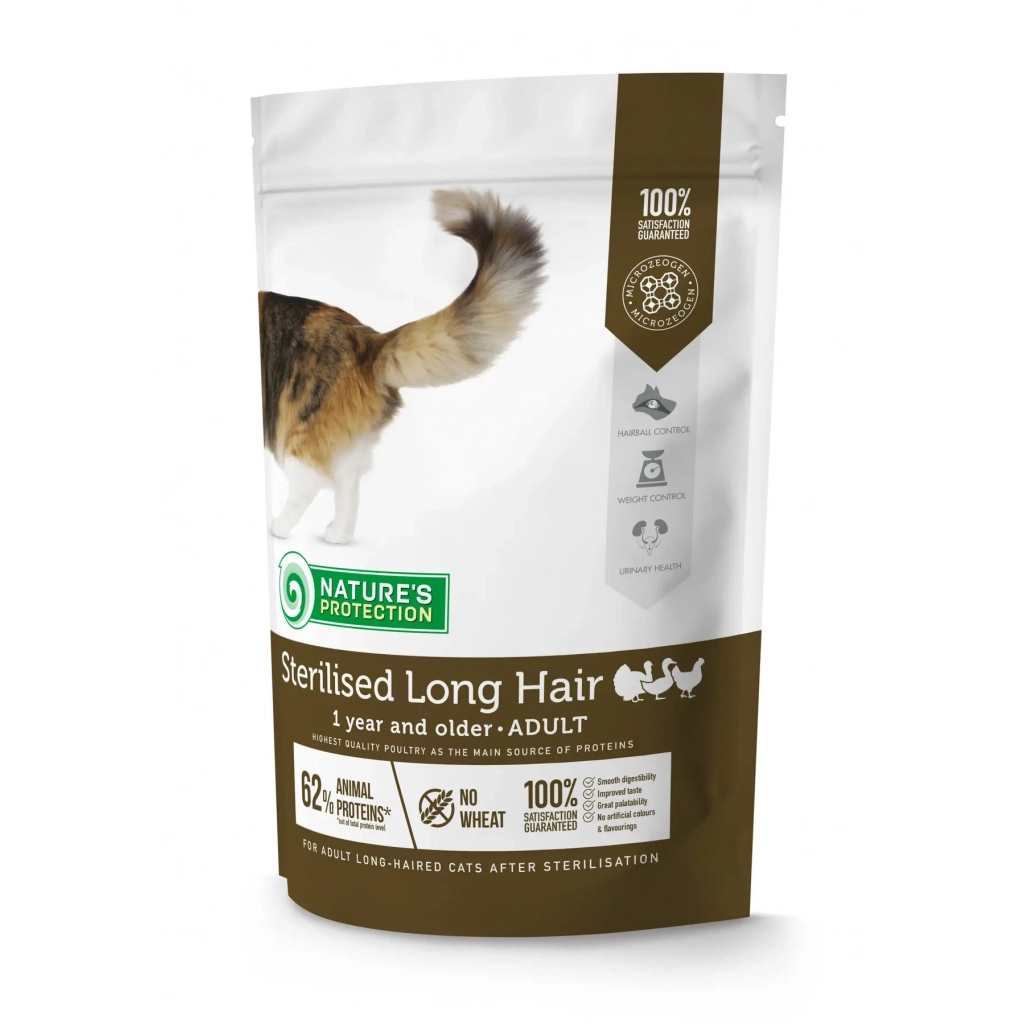 Сухой корм для кошек Nature's Protection Sterilised Long Hair 400 г (NPS45778)
