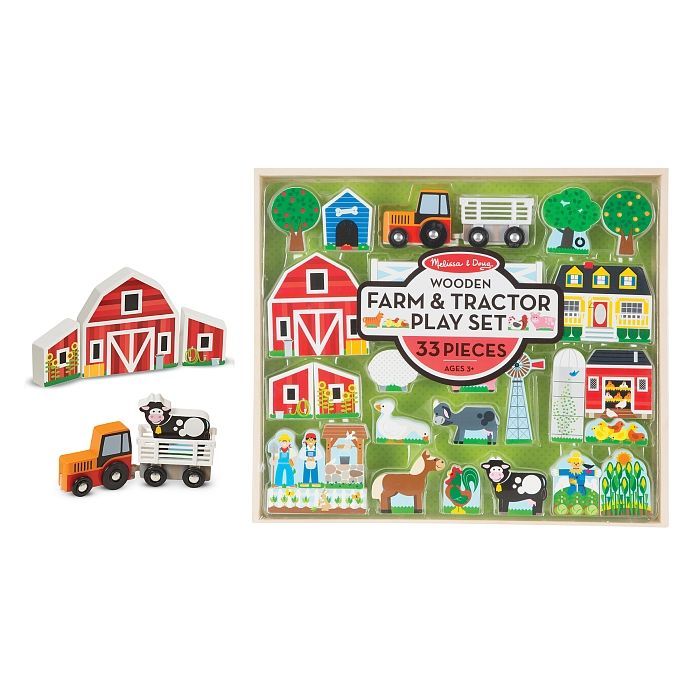 Игровой набор Melissa&Doug деревянный "Ферма и трактор" (MD14800) изображение 3