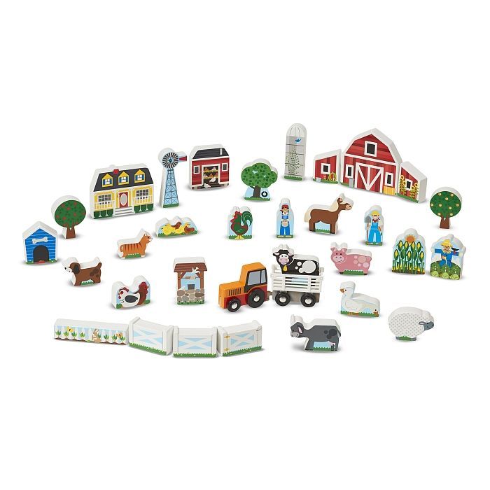 Игровой набор Melissa&Doug деревянный "Ферма и трактор" (MD14800) изображение 4