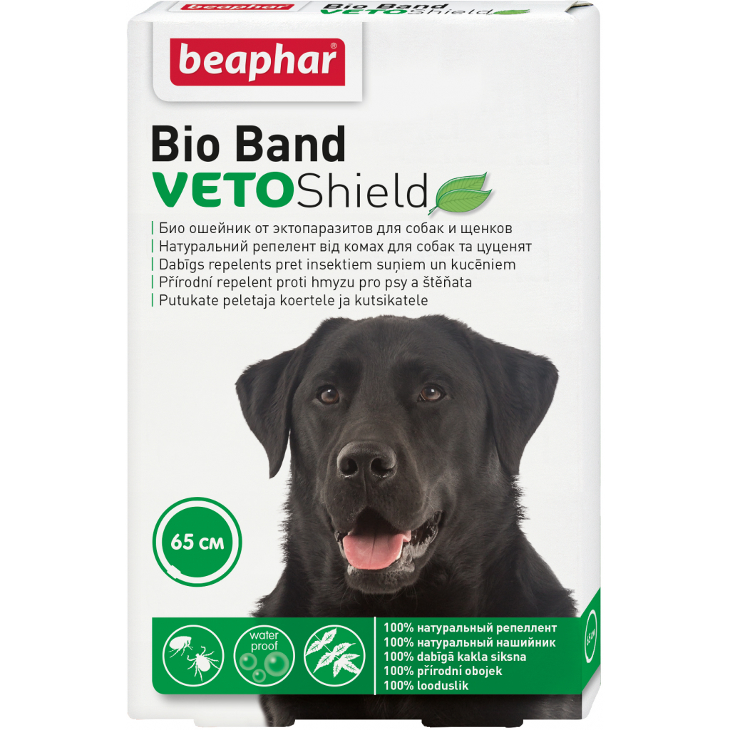 Ошейник для животных Beaphar Bio Collar от блох, клещей и комаров для собак 65 см (8711231106653)