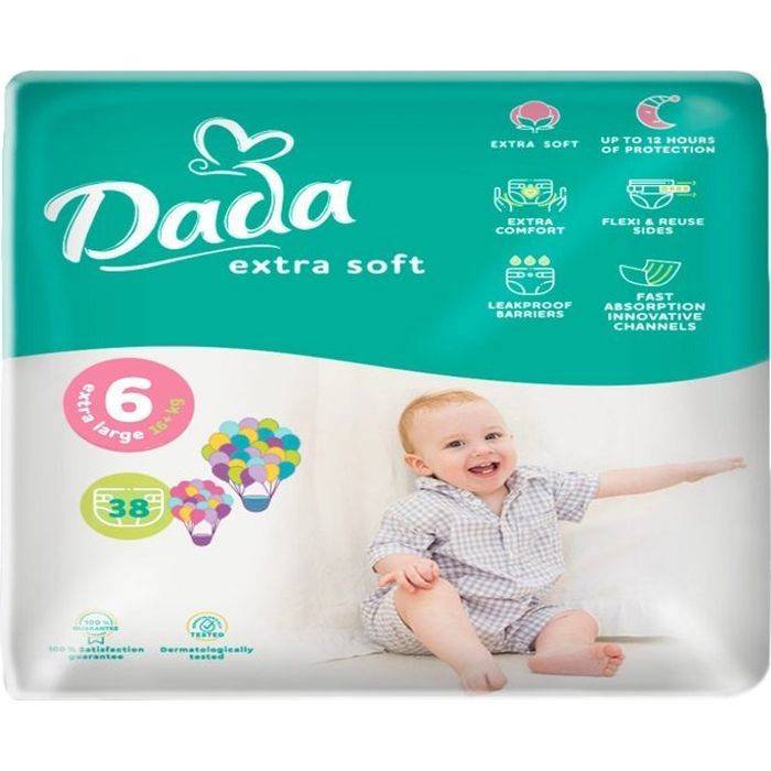 Подгузники Dada Extra Soft 6 (16+ кг) 38 шт (4820174980924)