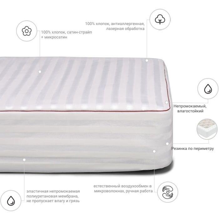 Наматрацник MirSon антиалергенний DeLuxe Eco 230 70x140 см (2200000069702) зображення 2