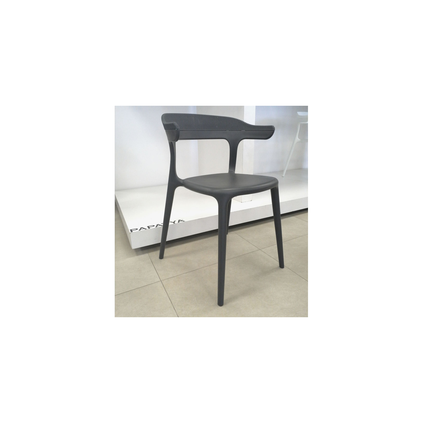 Кухонный стул PAPATYA luna stripe, черное сиденье, черный верх (2337) изображение 2