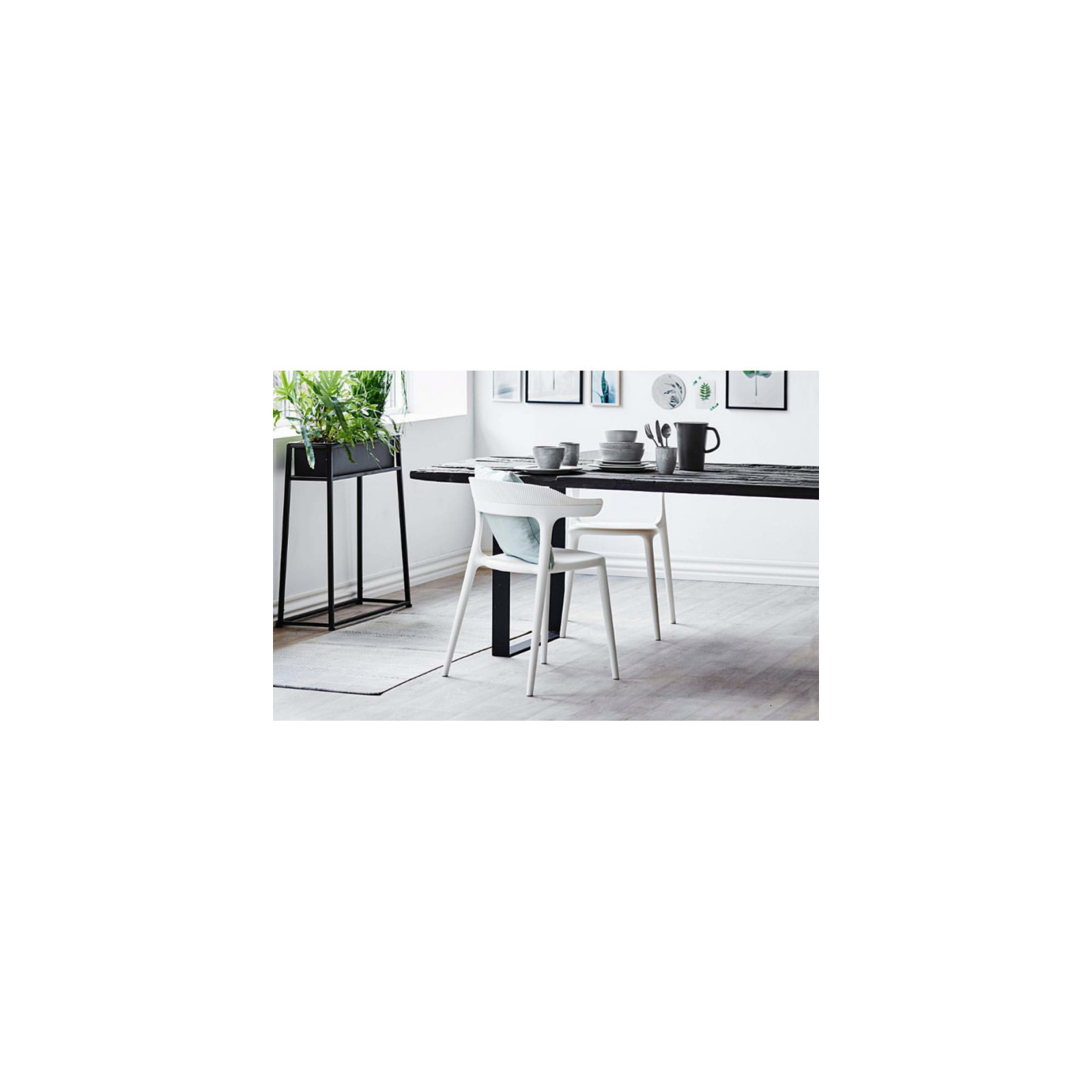 Кухонный стул PAPATYA luna stripe, сиденье белое, верх белый (2336) изображение 6