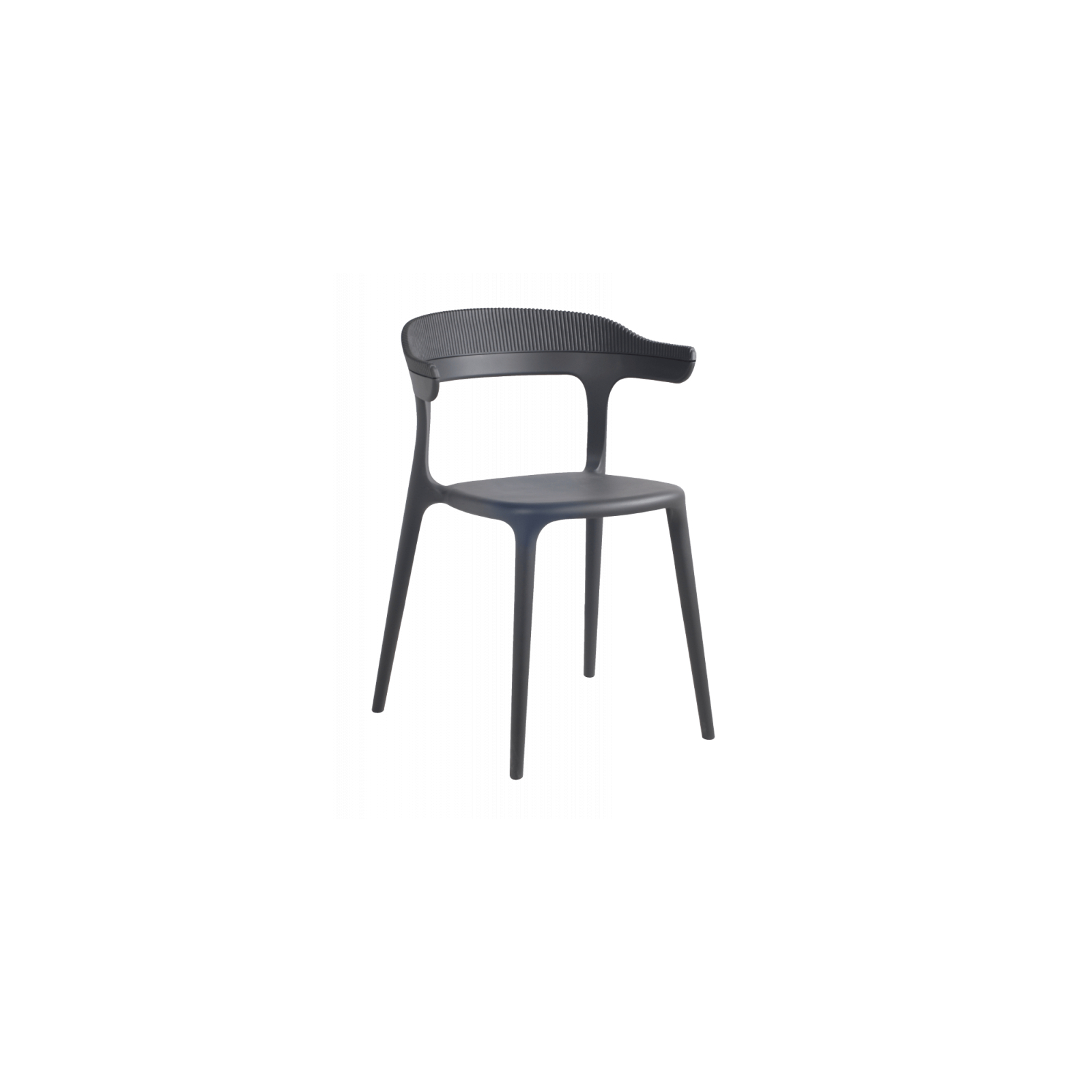 Кухонный стул PAPATYA luna белое, верх прозрачно-чистый (2332)