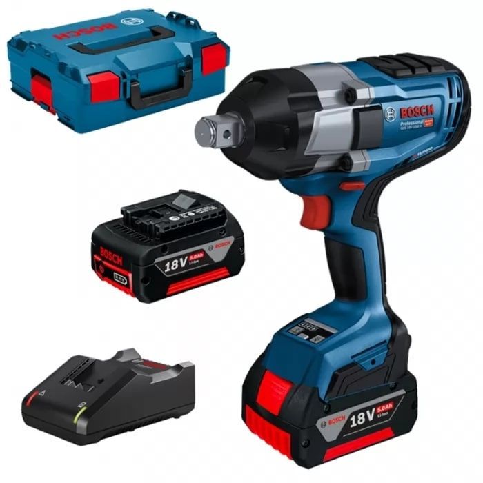 Гайковерт Bosch ударный GDS 18V-1050 H, 18В, 2x5.0 GAL1880 L-Box (0.601.9J8.522) изображение 11