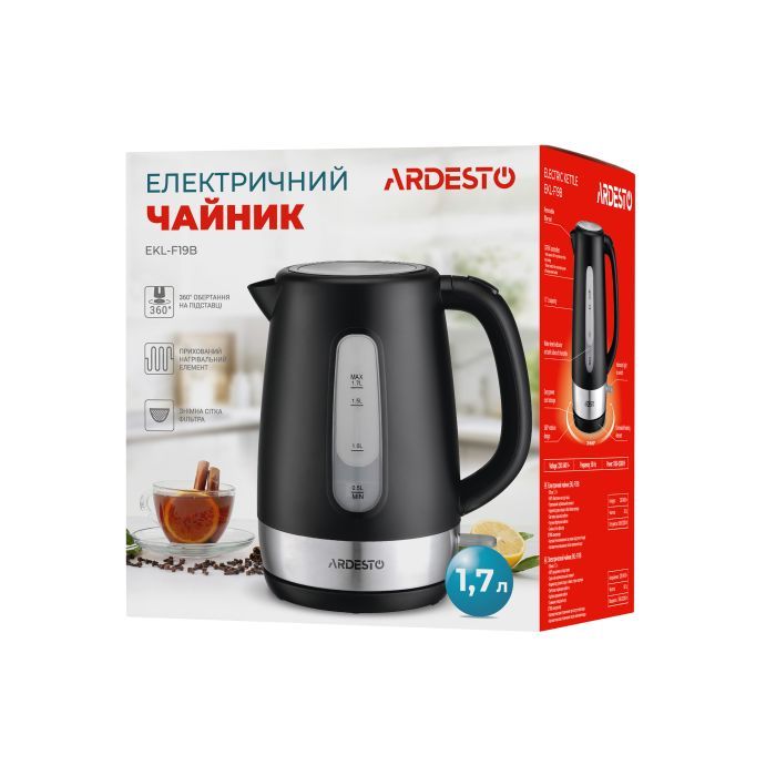 Електрочайник Ardesto EKL-F19B зображення 10