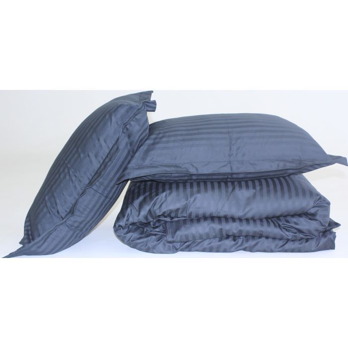 Постельное белье MirSon SatinStripe 30-0021DarkBlue 143х210 Семейный (2200005255797) изображение 8
