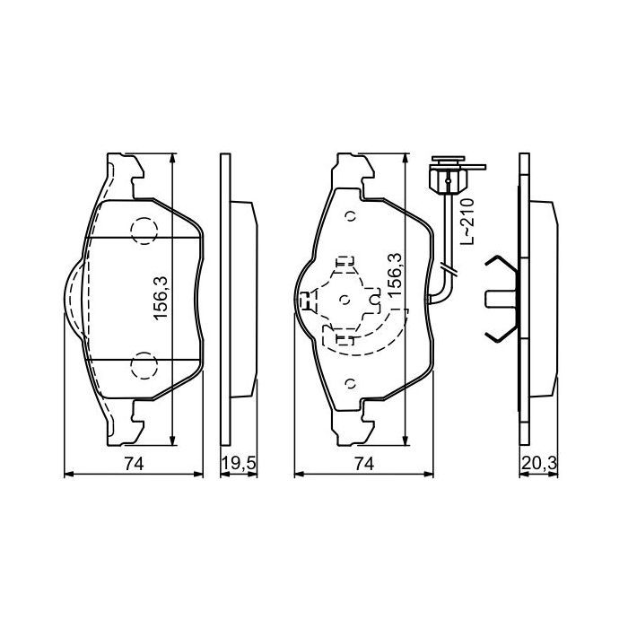 Гальмівні колодки Bosch 0 986 494 050 зображення 3