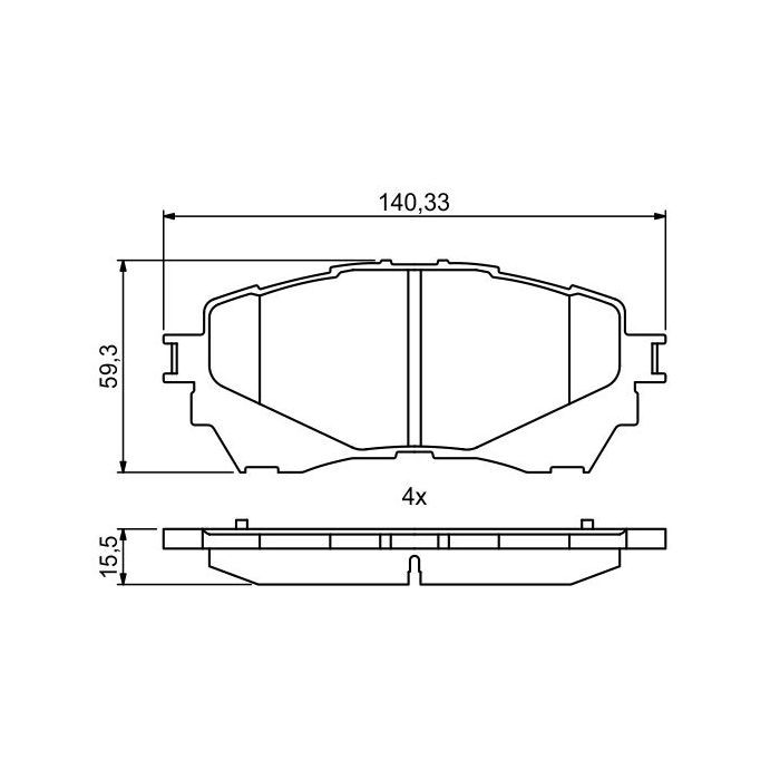 Гальмівні колодки Bosch 0986494793 зображення 3