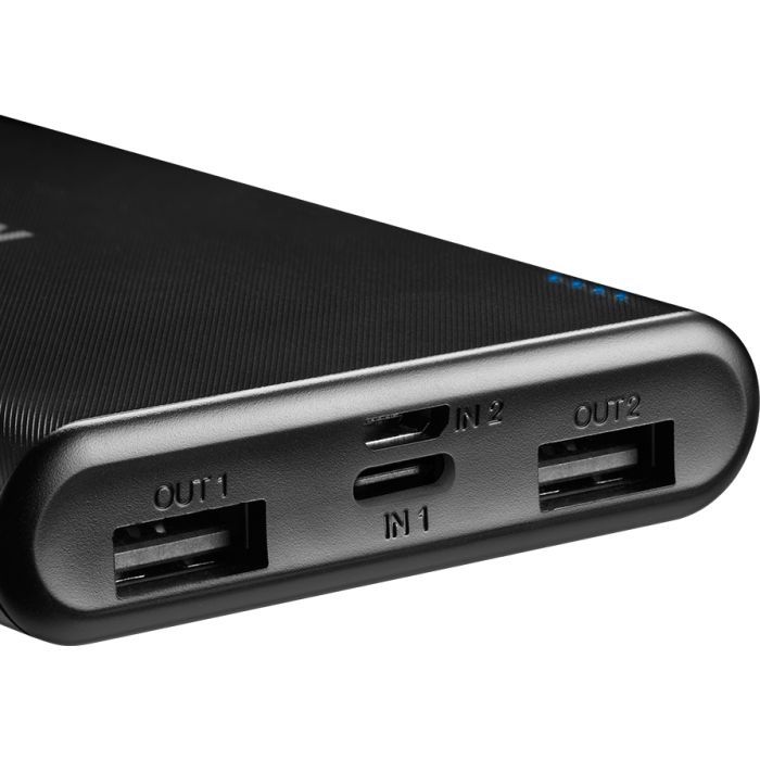 Батарея универсальная Canyon PB-108 10000mAh, Input 5V/2A, Output 5V/2.1A(Max), black (CNE-CPB1008B) изображение 3