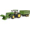 Спецтехника Bruder трактор John Deere 7R 350 с погрузчиком и прицепом (03155) изображение 7