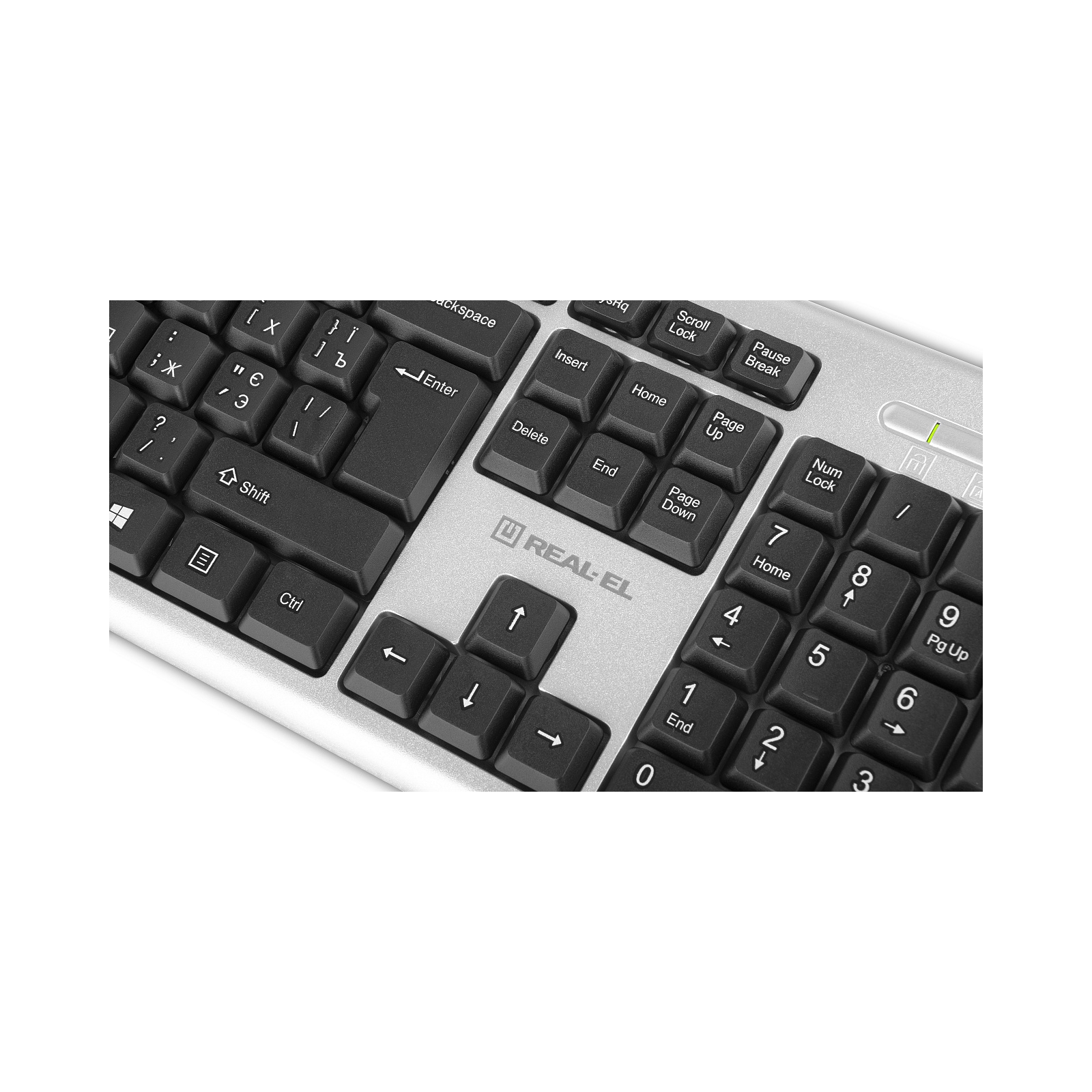 Клавіатура REAL-EL 507 Standard USB Silver зображення 10