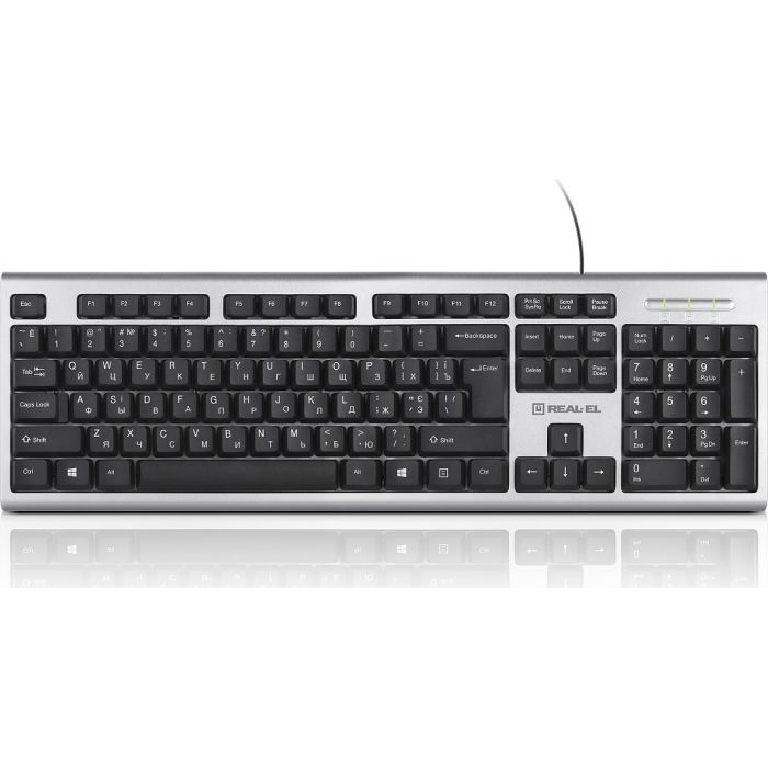 Клавиатура REAL-EL 507 Standard USB Silver изображение 2