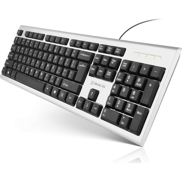 Клавиатура REAL-EL 507 Standard USB Silver изображение 8