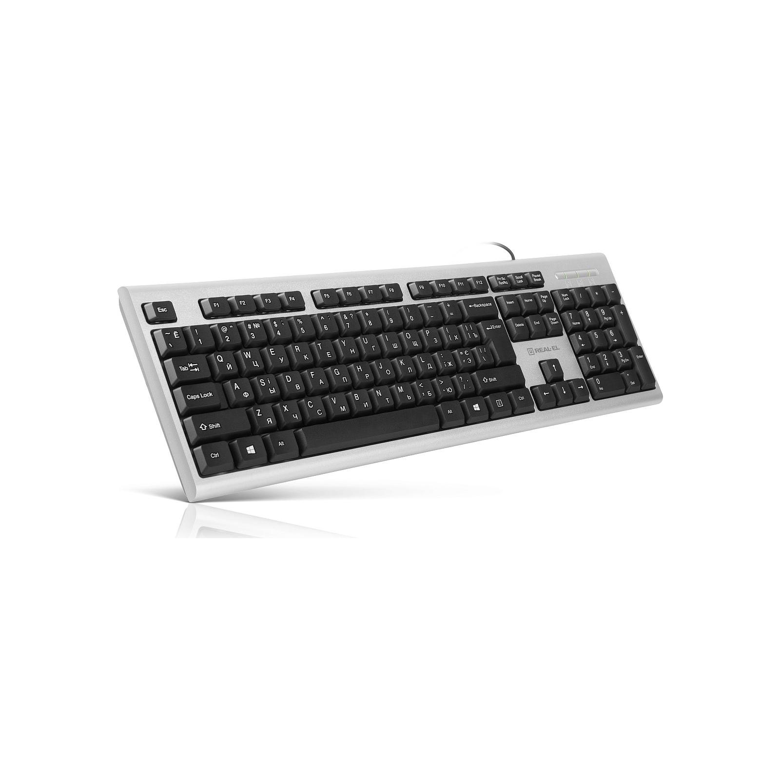 Клавиатура REAL-EL 507 Standard USB Silver