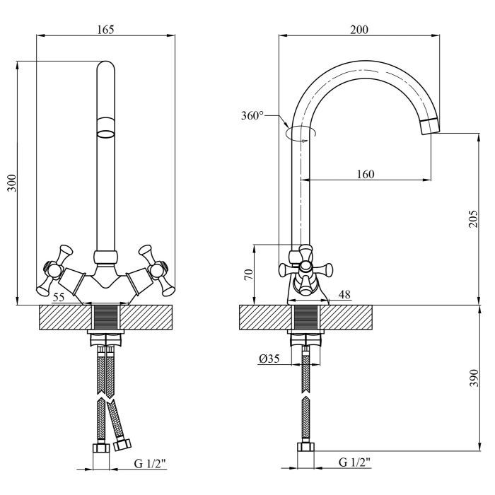 Смеситель Kroner Rhein-C034 изображение 7