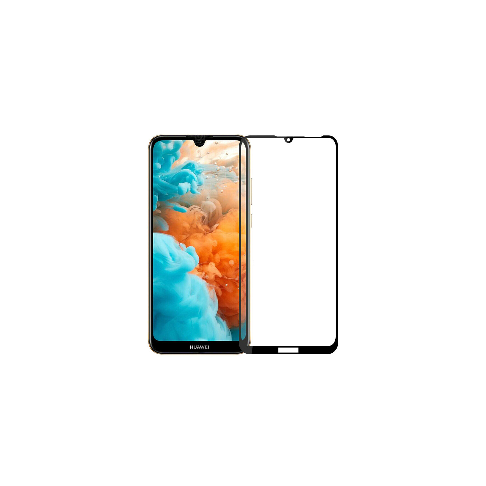 Стекло защитное PowerPlant Full screen Huawei Y6 (2019), Black (GL606528)