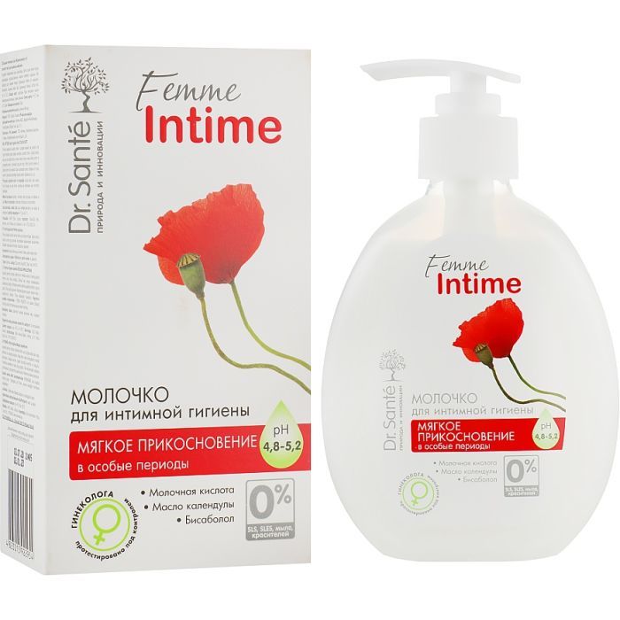 Молочко для интимной гигиены Dr. Sante Femme Intime Мягкое прикосновение 230 мл (4823015922954) изображение 2