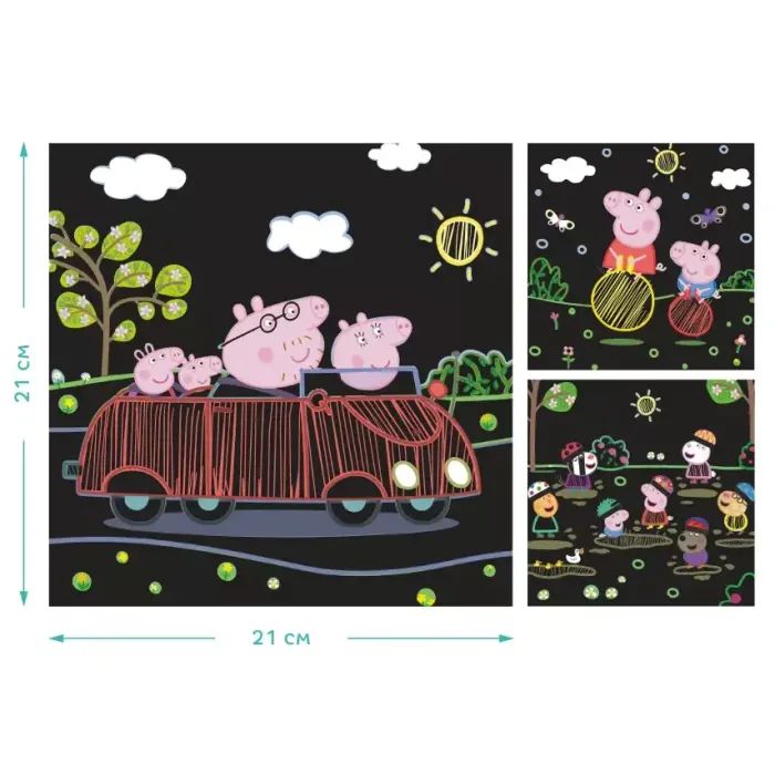 Набір для творчості DoDo гравюр Peppa Pig 3 шт (200185) зображення 5