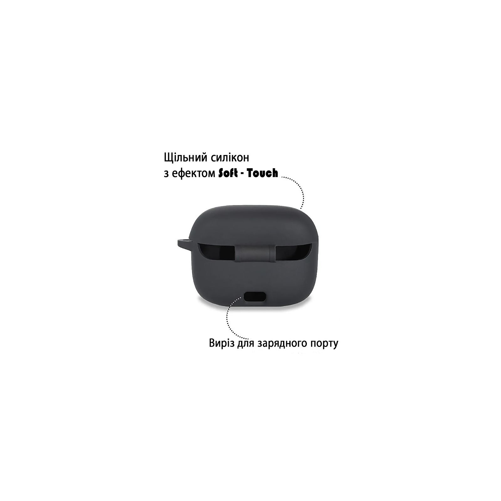 Чохол для навушників BeCover Silicon для JBL Tune 230 NC TWS Black (708608) зображення 3