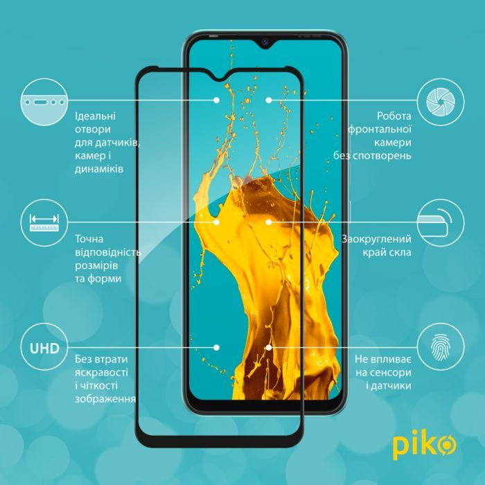 Стекло защитное Piko Full Glue Tecno Spark 8 (1283126533105) изображение 2