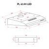 Витяжка кухонна Perfelli PL 6144 Dark BR LED зображення 11