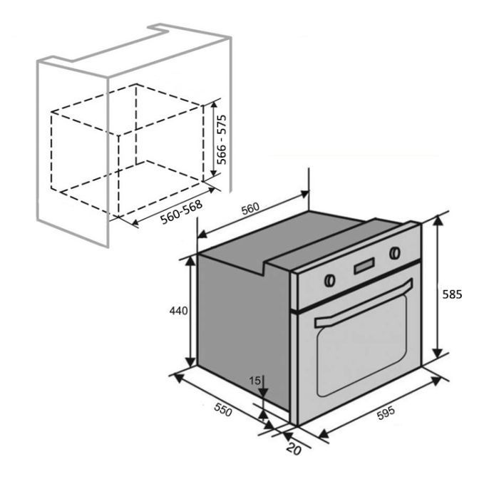 Духовой шкаф Ventolux TOLEDO 6 MT (BK/X) изображение 7