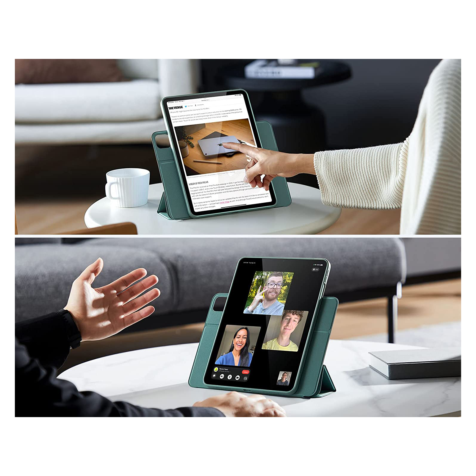 Чехол для планшета BeCover Magnetic 360 Rotating mount Apple Pencil Apple iPad 10.9" 2022 Green (708504) изображение 4