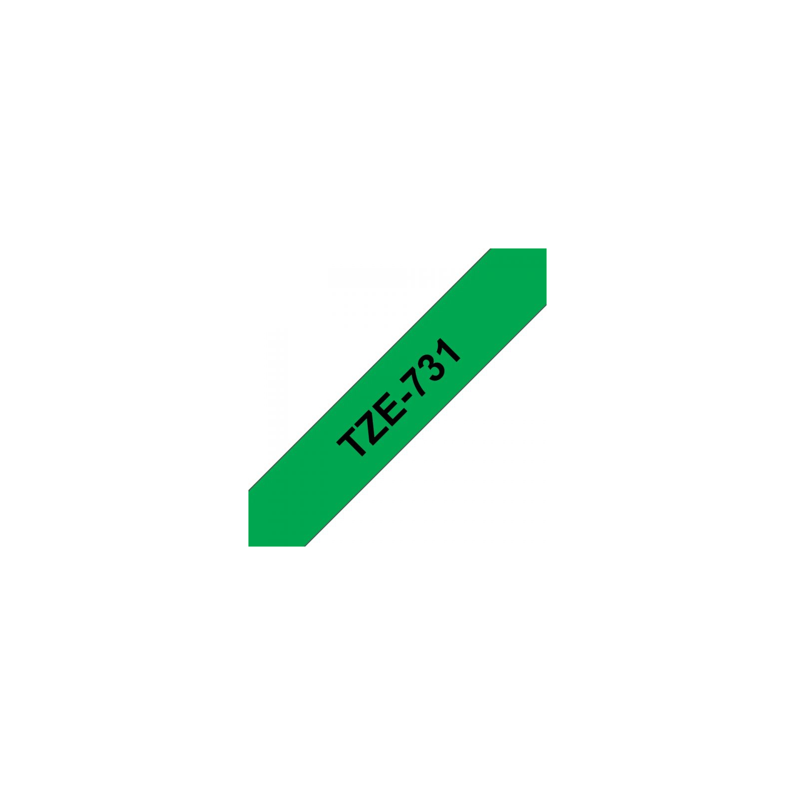 Лента для принтера этикеток UKRMARK B-T731P-BK/GR, совместима с TZE731. Размеры ленты: 12 мм х 8 м. black on зеленом (B-T731P-BK/GR) изображение 2