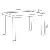 Стол садовый Tilia Antares 80х120 см outglass, ножки пластиковые, кофейный (10772) изображение 2