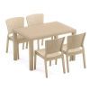 Стол садовый Tilia Antares 80х120 см outglass, ножки пластиковые, кофейный (10772) изображение 3