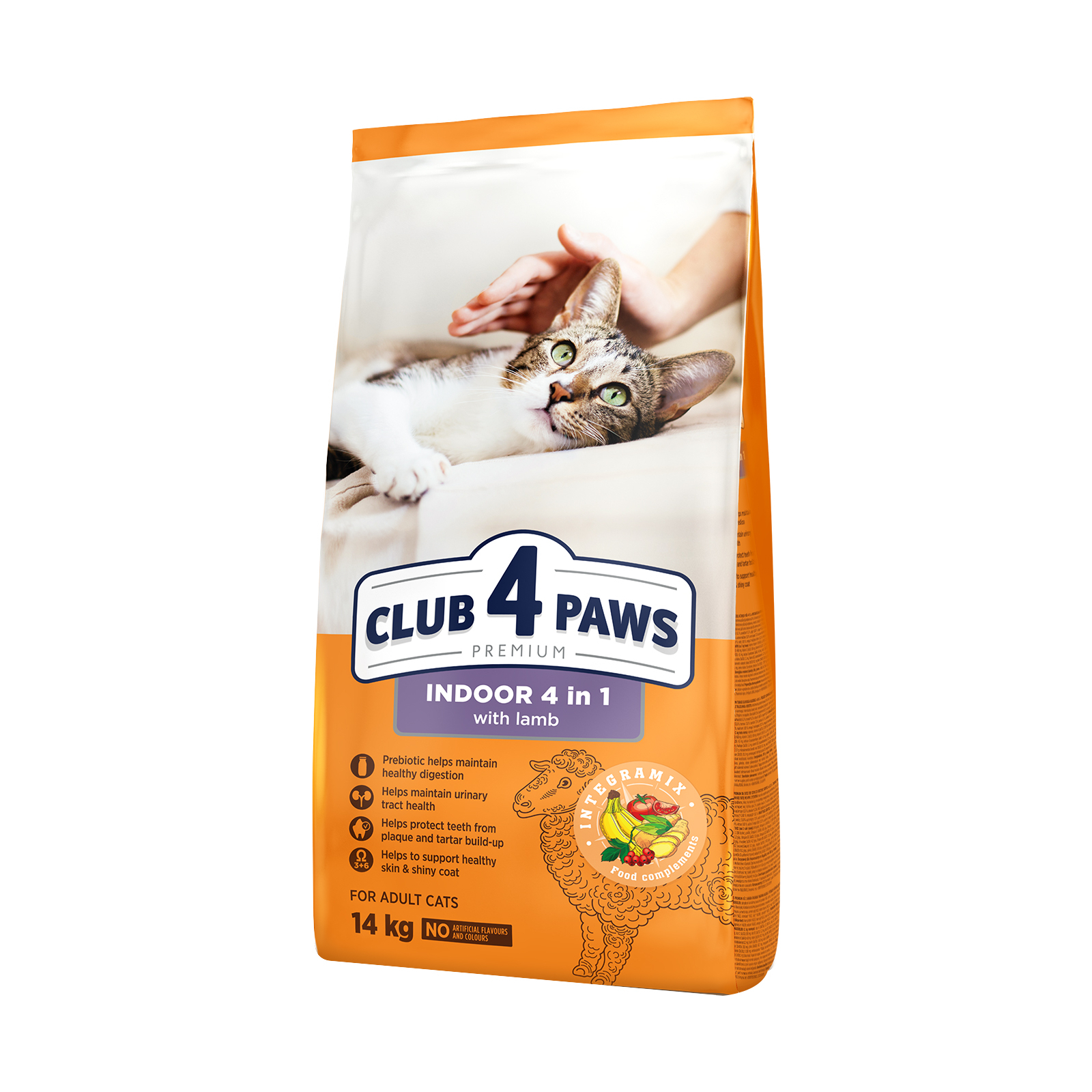 Сухой корм для кошек Club 4 Paws Premium проживающих в помещении "4в1" 14 кг (4820215369473)