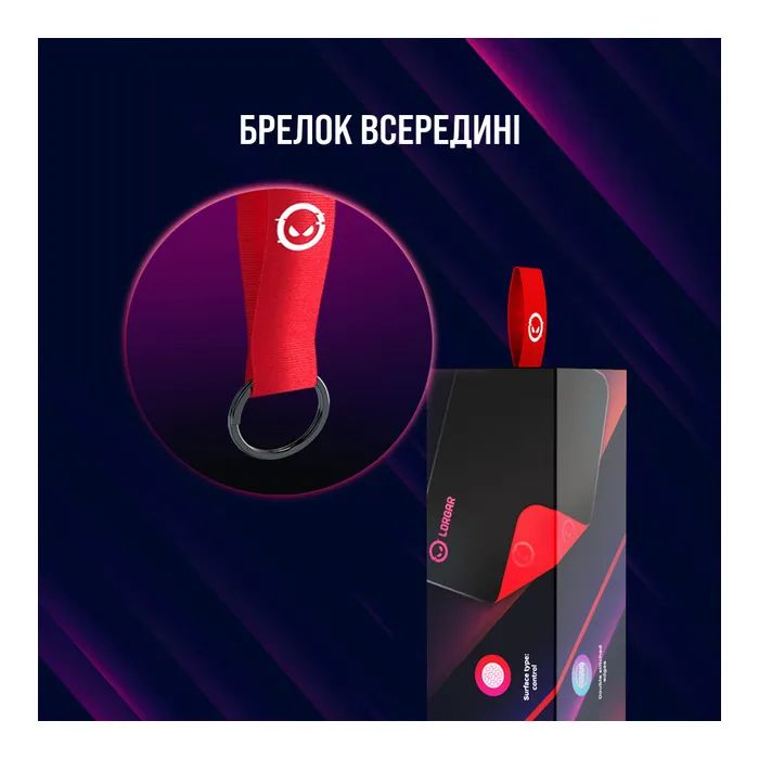Килимок для мишки Lorgar Main 323 Black/Red (LRG-GMP323) зображення 11